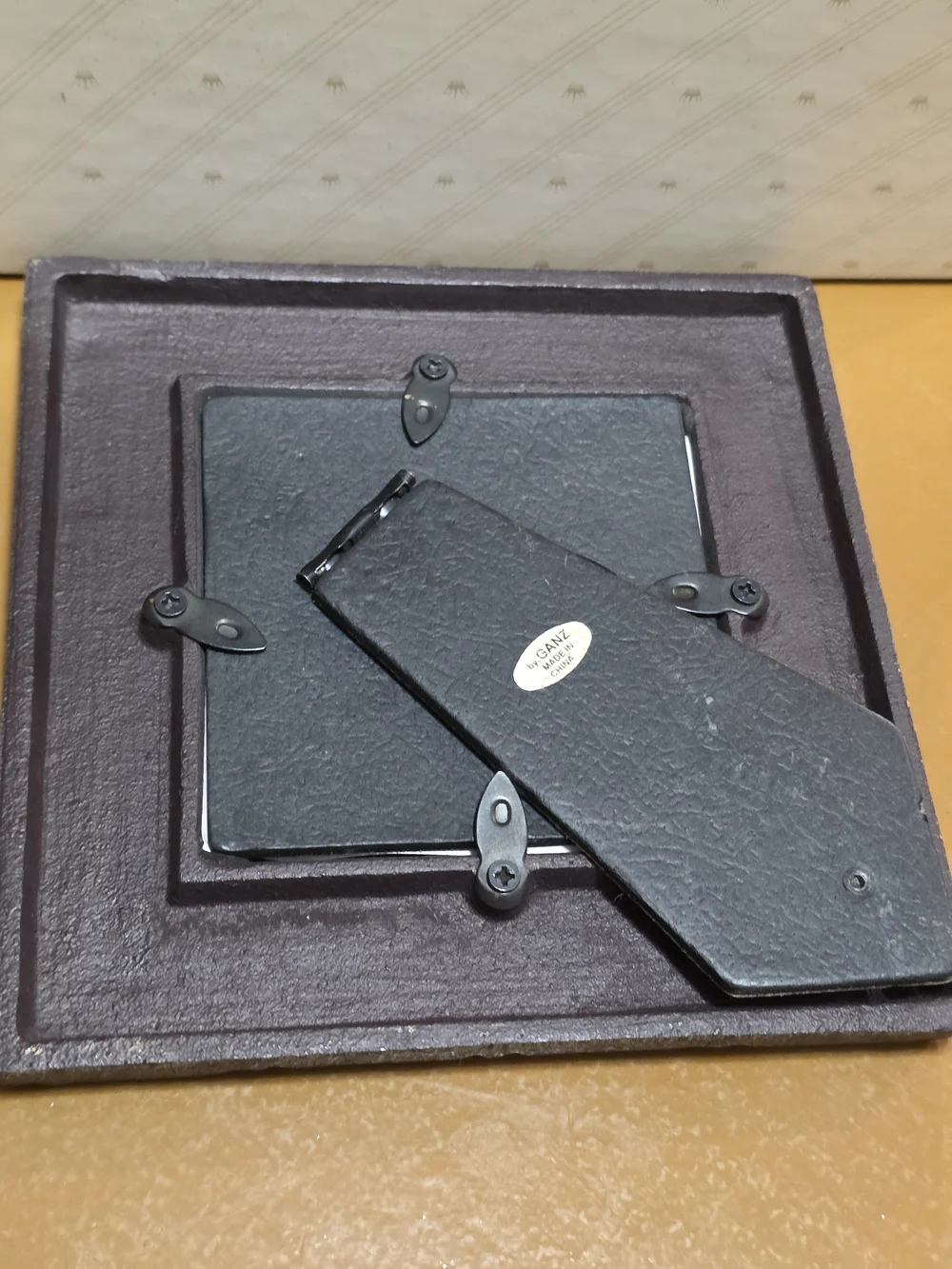 VTG Ganz Treasured Memories Sm Square Frame Ornate Bronze Verdigris 3.5 x 3.5